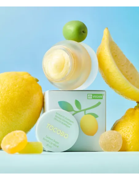 Lemon Sugar Lip Mask 20ml | TOCOBO | Overnight Exfoliation & Hydration