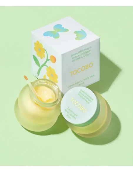 Lemon Sugar Lip Mask 20ml | TOCOBO | Overnight Exfoliation & Hydration