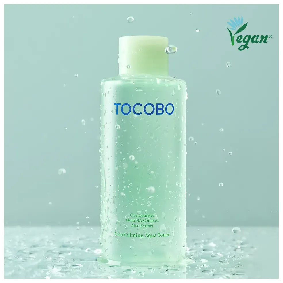 Tónico Acuoso Calmante con Cica 200ml | TOCOBO | Hidratación y Calma para Piel Sensible