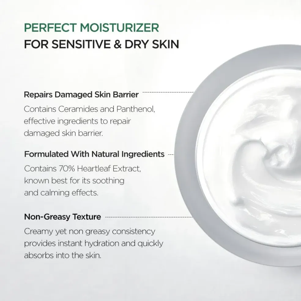ANUA Heartleaf 70% Intense Calming Cream - 50 ml | Soothe and Revitalize Your Skin