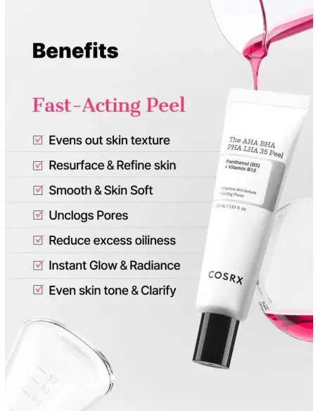 COSRX The AHA BHA PHA LHA 35 Peel 30 ml - Exfoliación Profunda