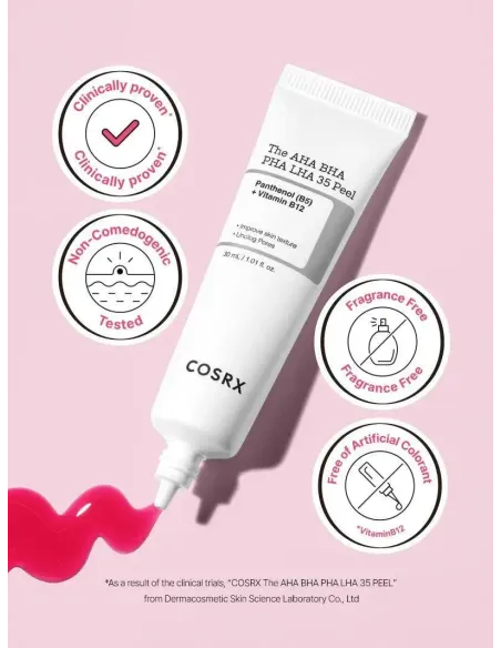 COSRX The AHA BHA PHA LHA 35 Peel 30 ml - Exfoliación Profunda