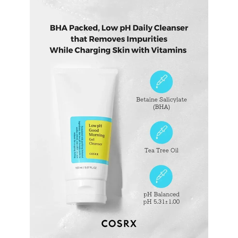 COSRX Low pH Good Morning Gel Cleanser - Limpieza Suave y Equilibrio del pH
