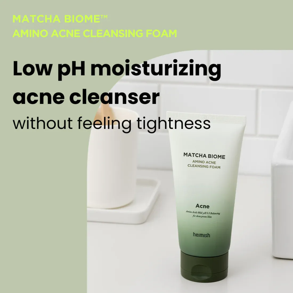 Heimish Matcha Biome Amino Acne Cleansing Foam 150g | Anti-acne