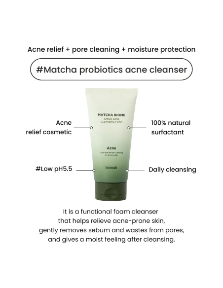 Heimish Matcha Biome Amino Acne Cleansing Foam 150g | Anti-acne