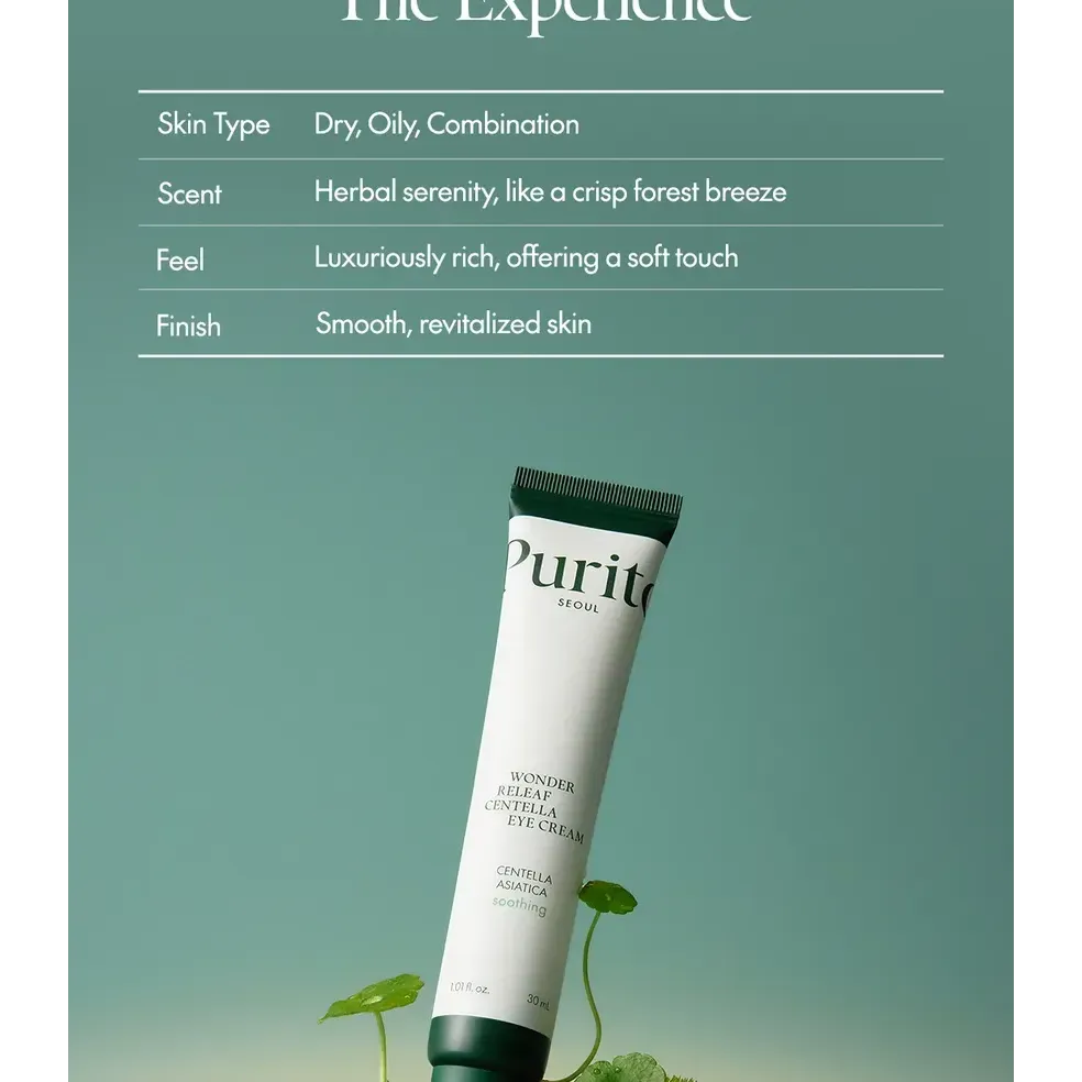 Purito Seoul Wonder Releaf Centella Eye Cream 30ml - Hydration and Revitalization