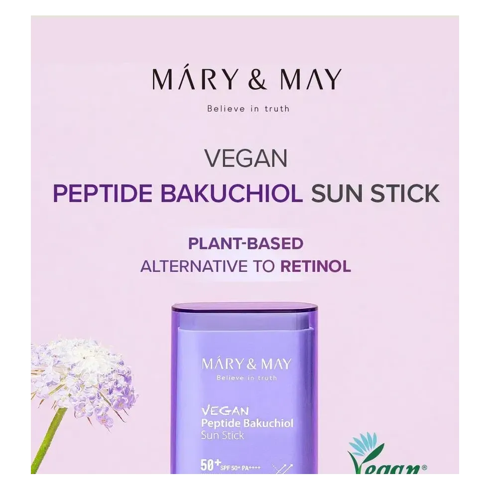 Mary&May Vegan Peptide Bakuchiol Sun Stick - Sun Protection and Anti-Aging