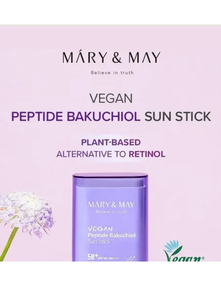 Mary&May Vegan Peptide Bakuchiol Sun Stick - Protección Solar y Anti-envejecimiento