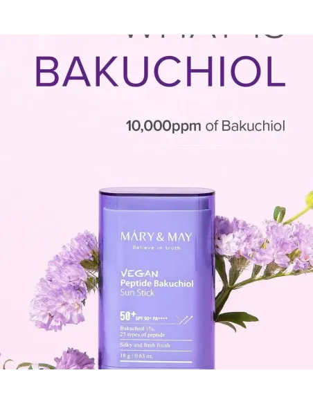 Mary&May Vegan Peptide Bakuchiol Sun Stick - Protección Solar y Anti-envejecimiento