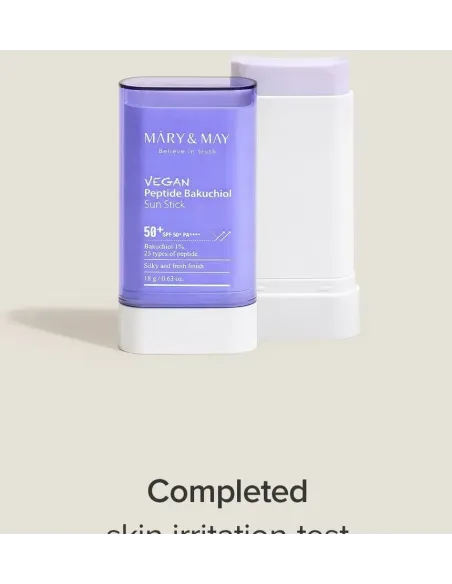 Mary&May Vegan Peptide Bakuchiol Sun Stick - Protección Solar y Anti-envejecimiento