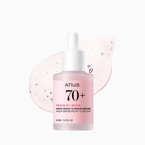 Glow et teint uniforme Anua Peach 70 Niacin Serum