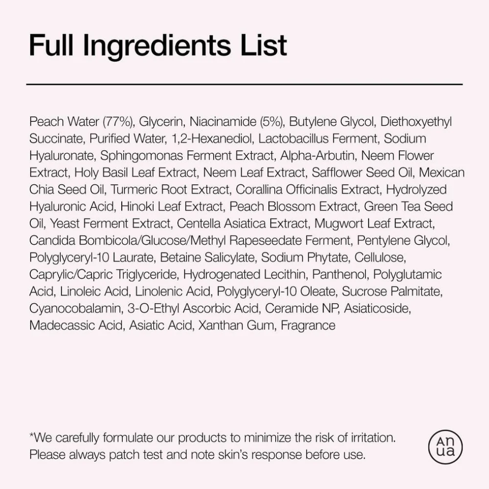 Glow e tom uniforme Anua Peach 70 Niacin Serum