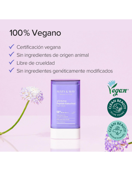 Mary&May Vegan Peptide Bakuchiol Sun Stick - Sun Protection and Anti-Aging