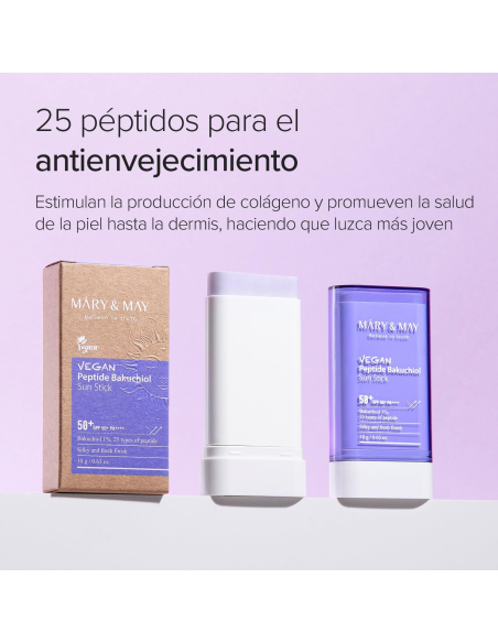 Mary&May Vegan Peptide Bakuchiol Sun Stick - Sun Protection and Anti-Aging