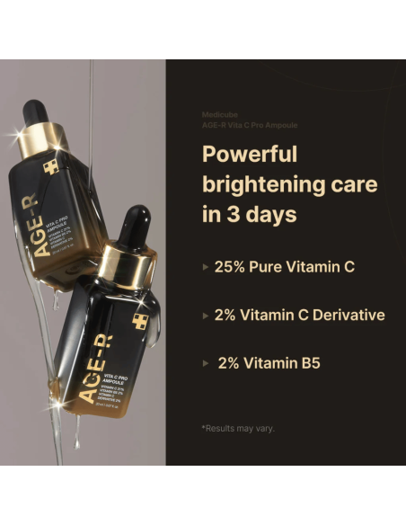 medicube Age-R Vita C Pro Ampoule 20ml | Ampola iluminadora com vitamina C