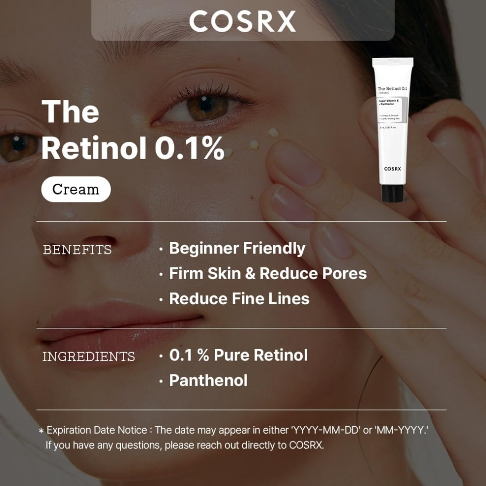 COSRX The Retinol 0.1 Cream 20ml | Retinol cream for early fine lines