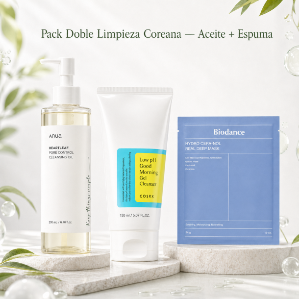 Korean Double Cleansing Pack ANUA + COSRX | Oil + Low pH Gel | Kosmetica