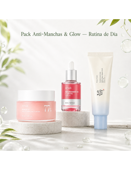Pack Anti-Manchas Coreano ANUA Niacinamida + Peach + SPF50 | Kosmetica