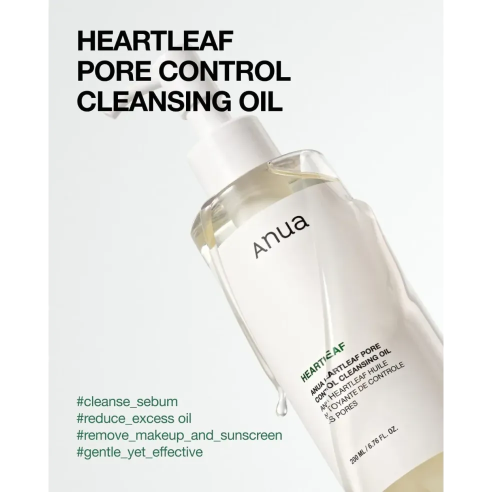 Anua Heartleaf Pore Control Cleansing Oil 200ml | Gentle & Effective Cleanser