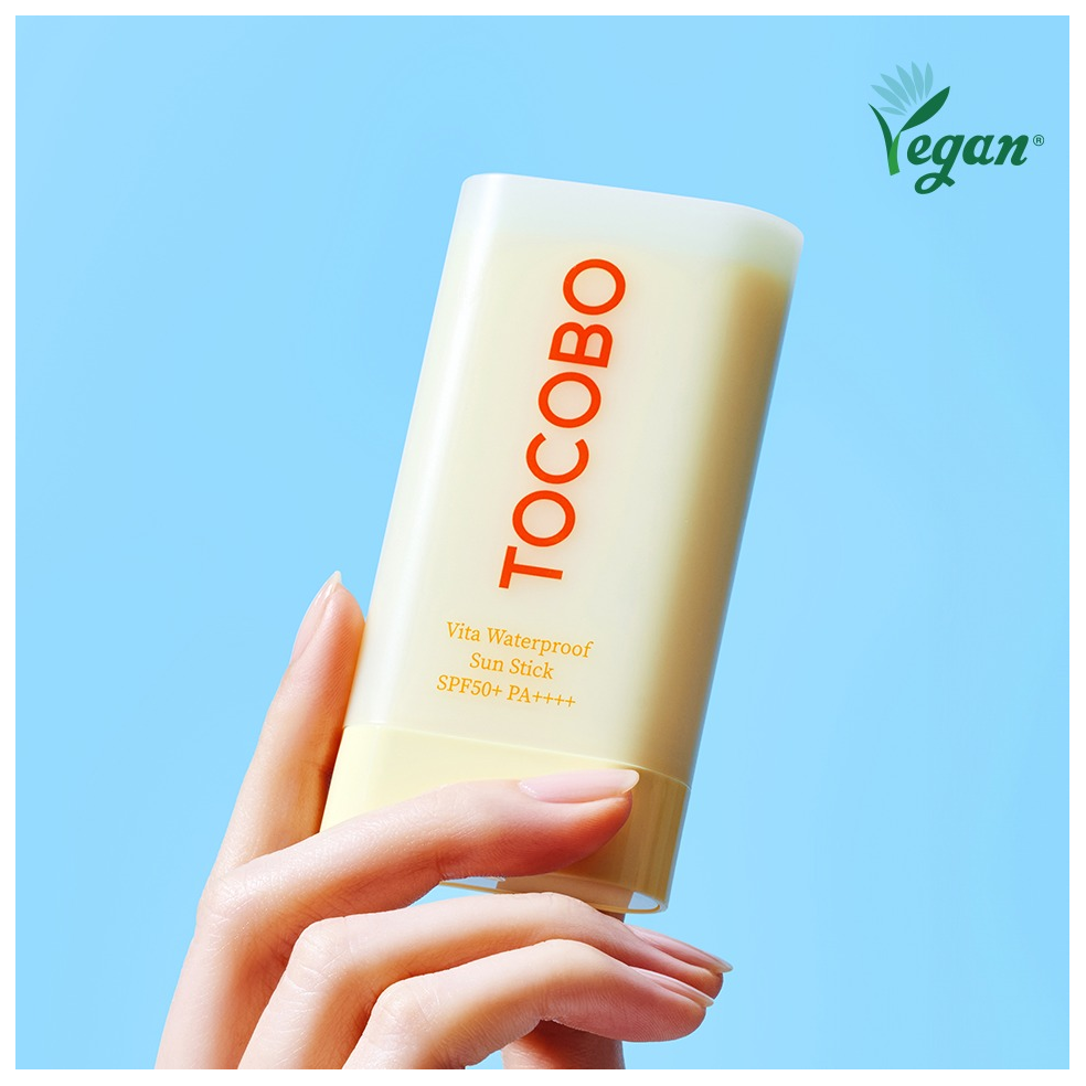 Sun stick vegano resistente al agua y al sudor