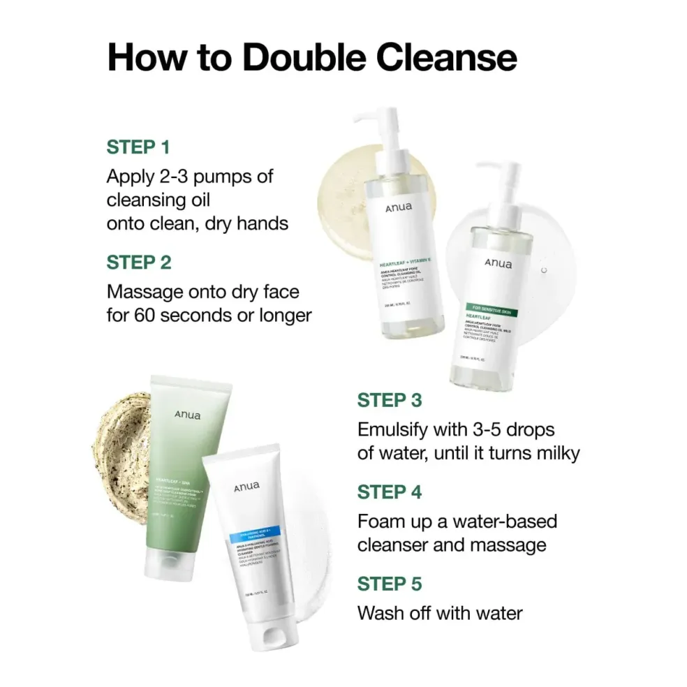 Anua Aceite Limpiador Control de Poros con Heartleaf 200ml | Limpieza Suave y Efectiva